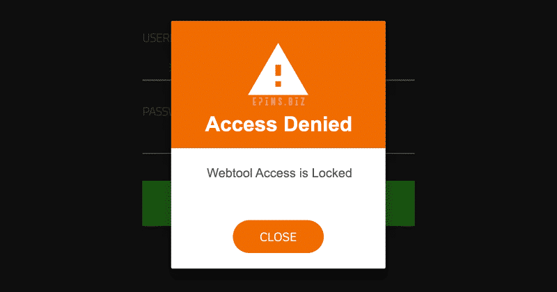 Access Denied - Webtool Access Locked