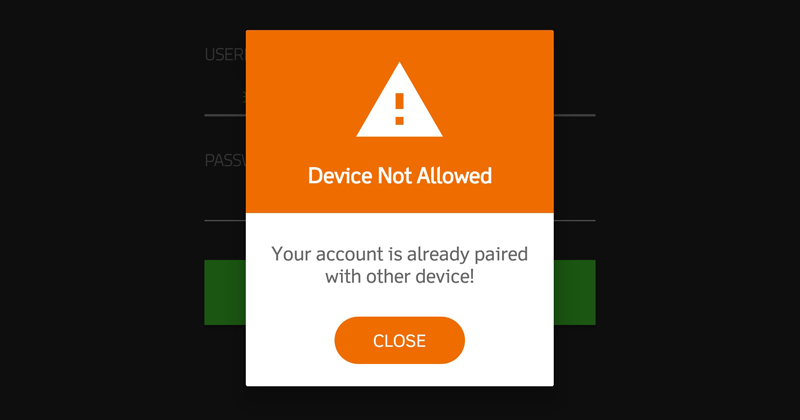 Device Not Allowed